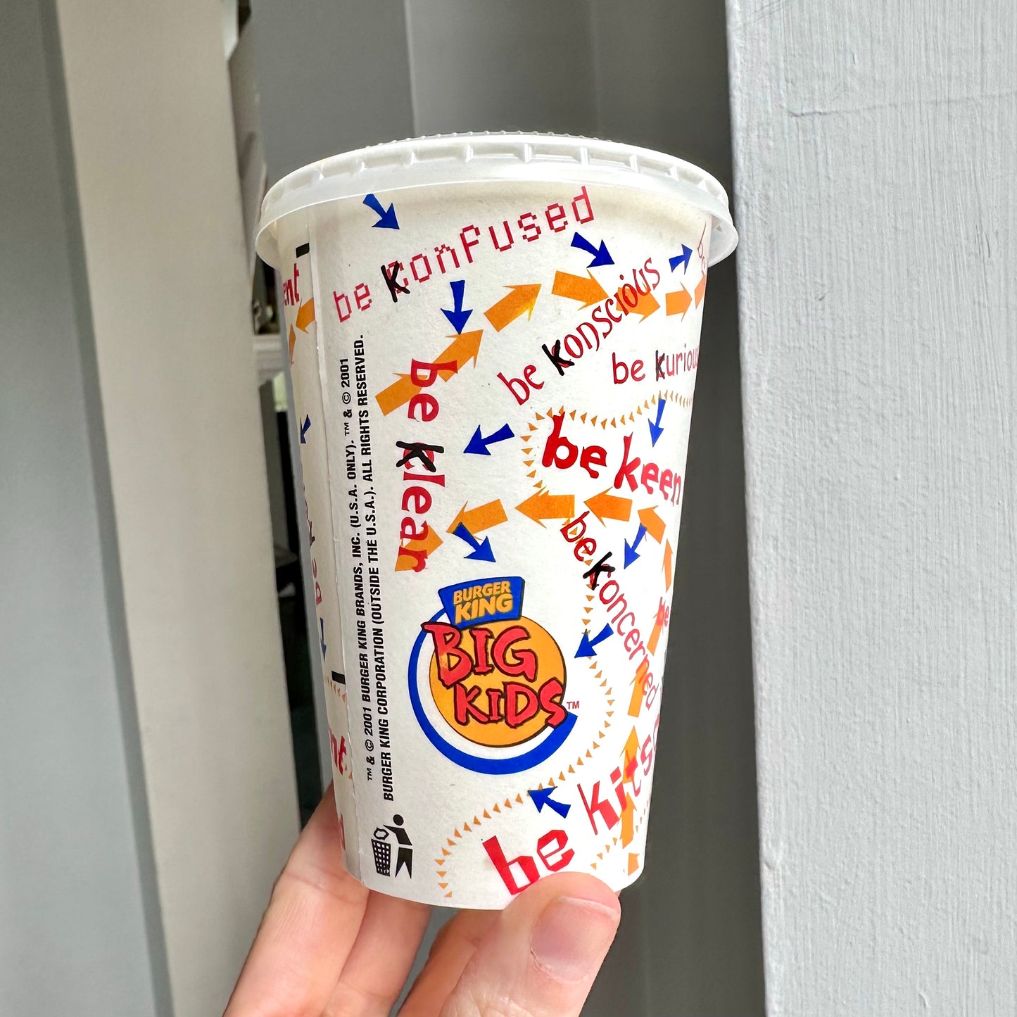 2001 Burger King “Big Kids” Paper Cup