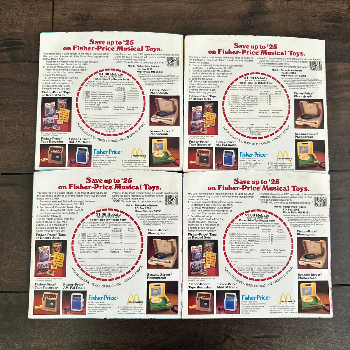1985 McDonald’s Music Album Lot