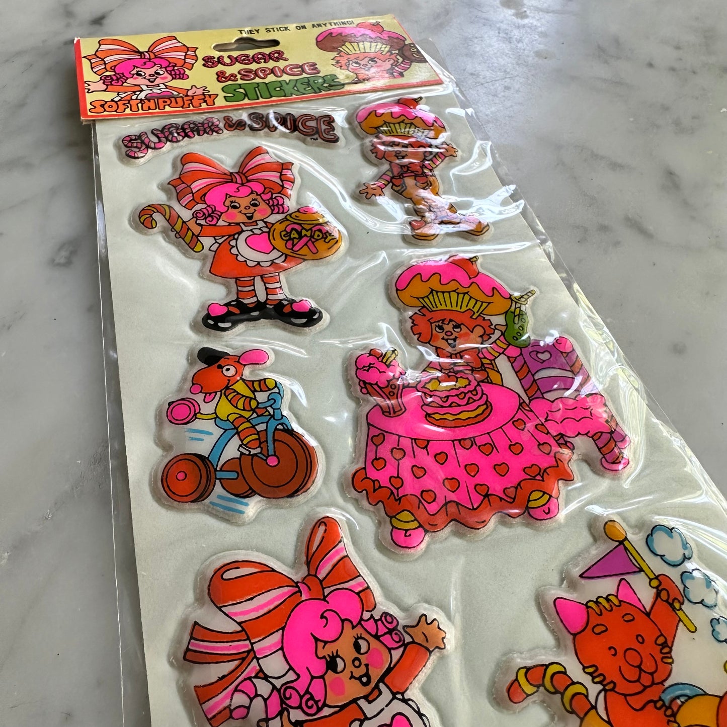 Vintage Sugar & Spice Puffy Stickers