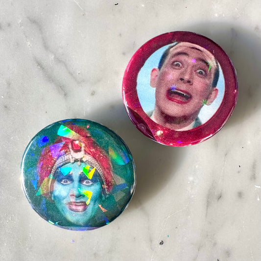 Pee Wee’s Playhouse Holographic Button Set