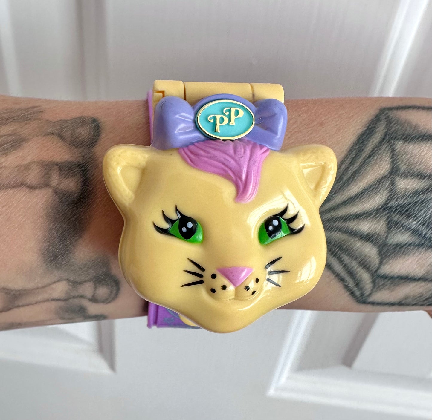 1995 Polly Pocket Polly Loves Kitty Pet Parade Watch Bracelet