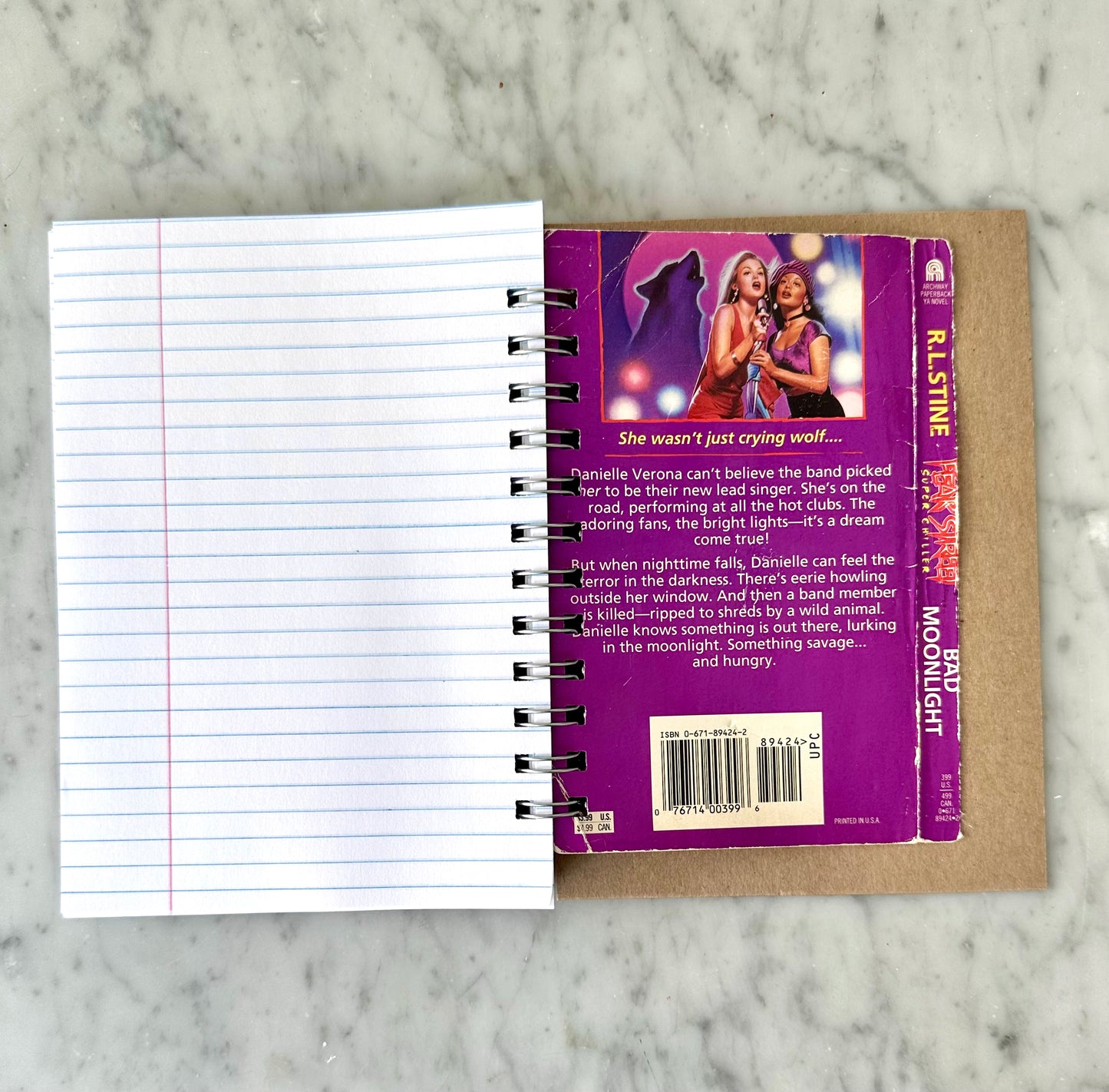 Vintage R.L. Stine Bad Moonlighting Book Journal