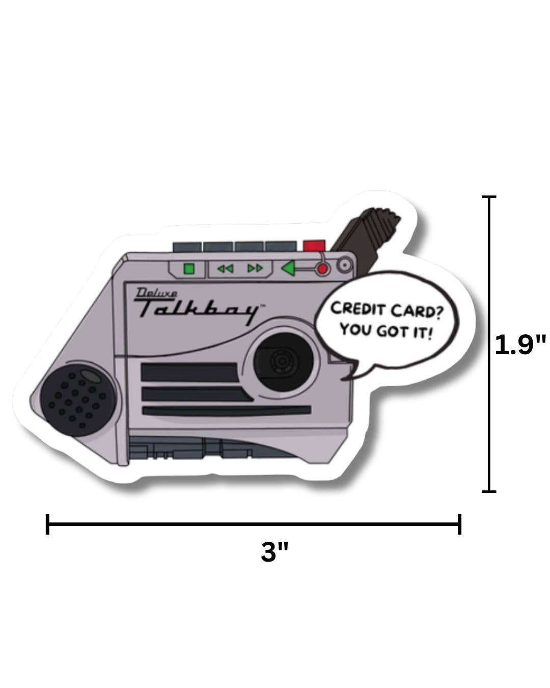 Home Alone Talkboy Toy Vinyl Sticker