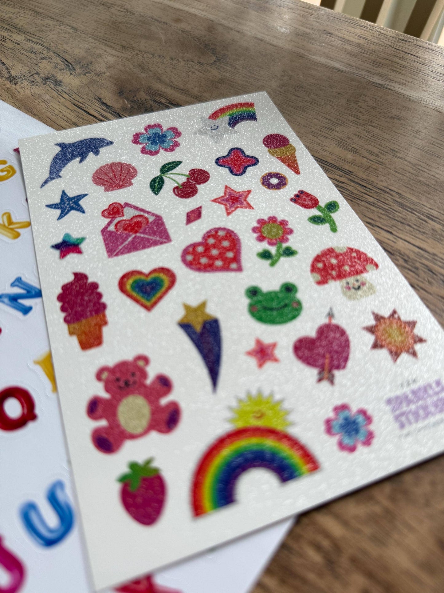 Glitter Y2K Retro Stickers for Scrapbooking & Journaling