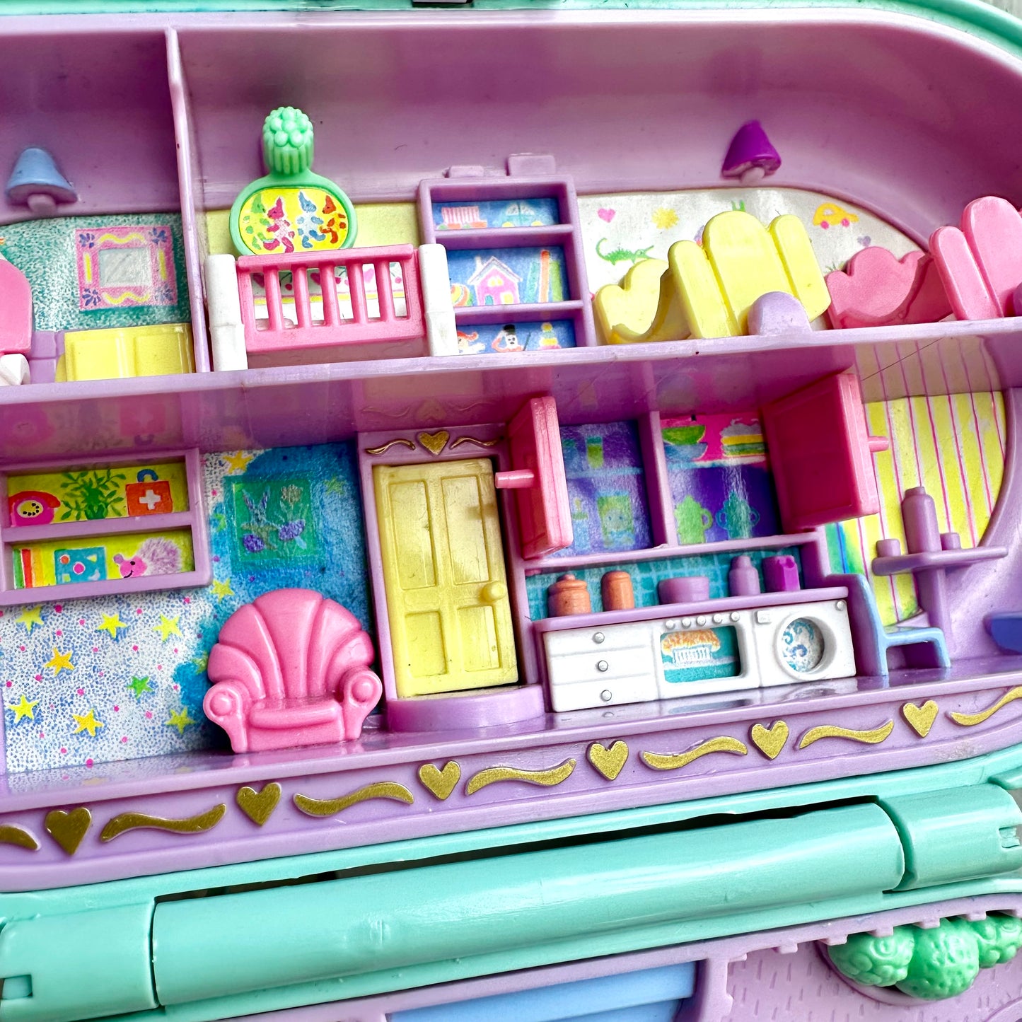 1992 Polly Pocket Babysitting Stamper Set