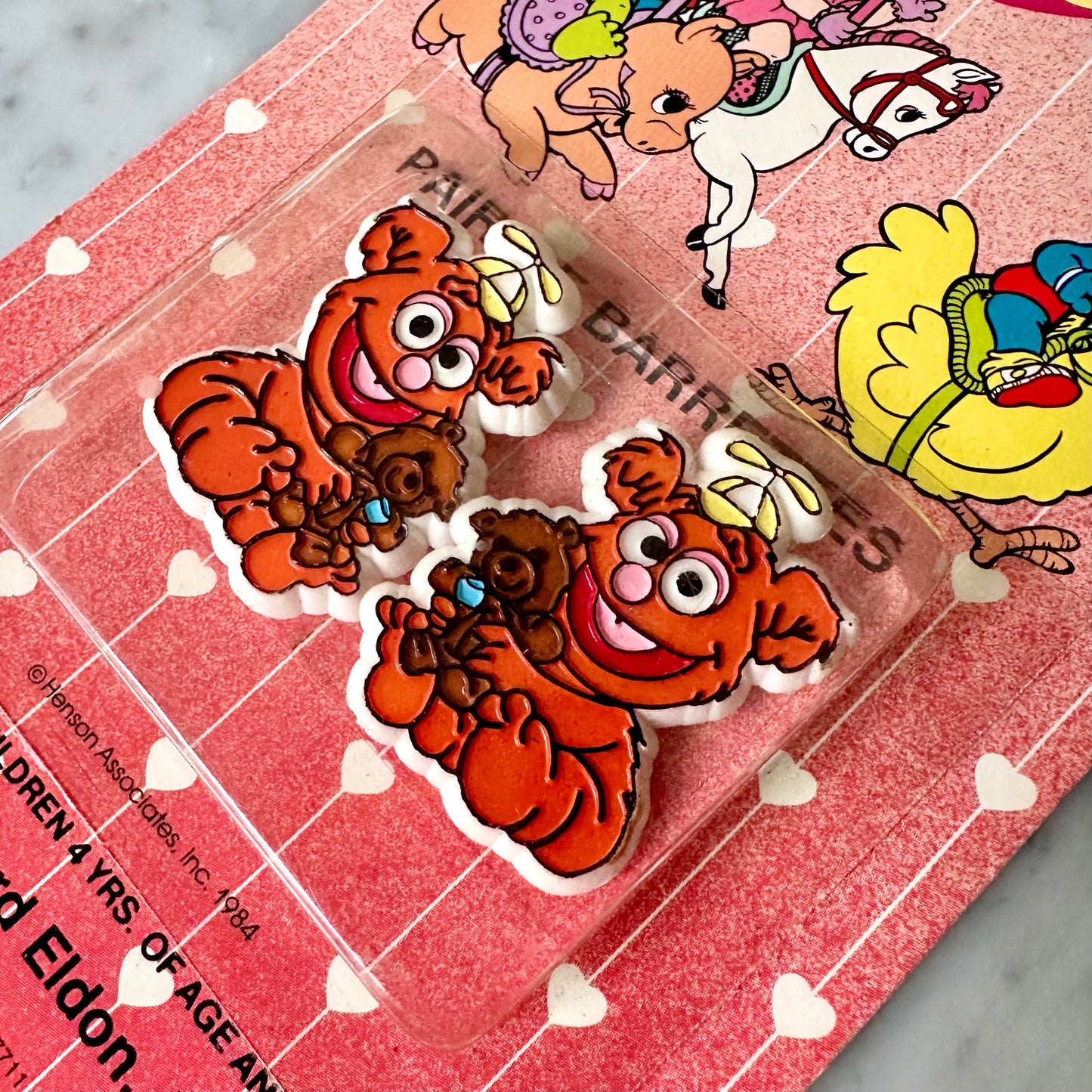 80’s Muppet Babies Baby Fozzie Bear Barrettes