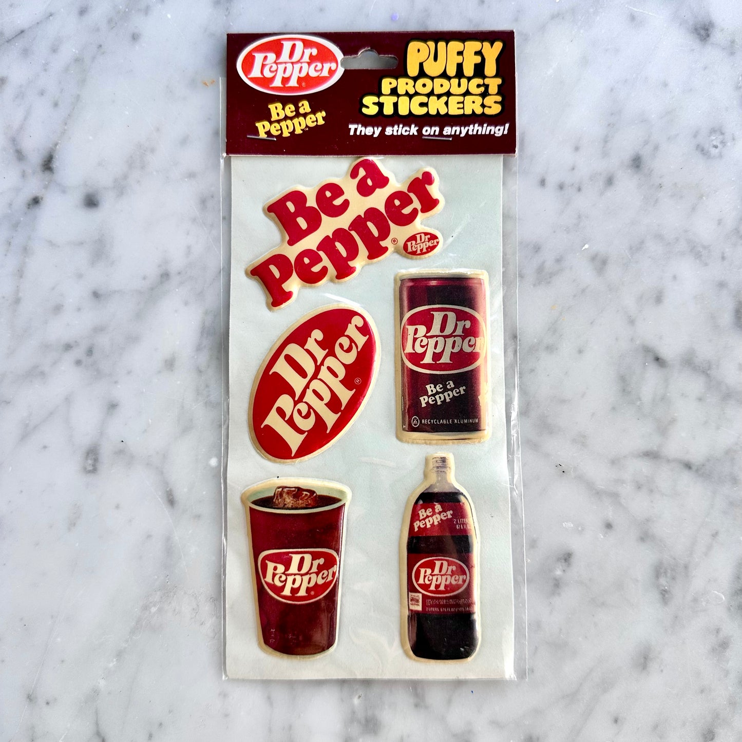 Vintage Dr Pepper Puffy Stickers