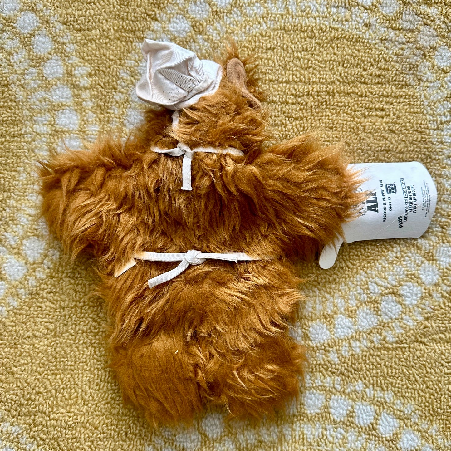 1988 ALF Chef Burger King Plush Hand Puppet