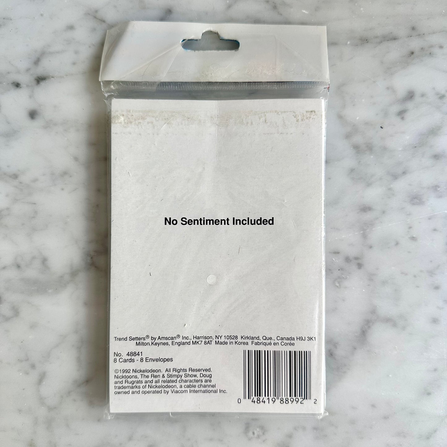 1992 Ren and Stimpy Thank You Cards