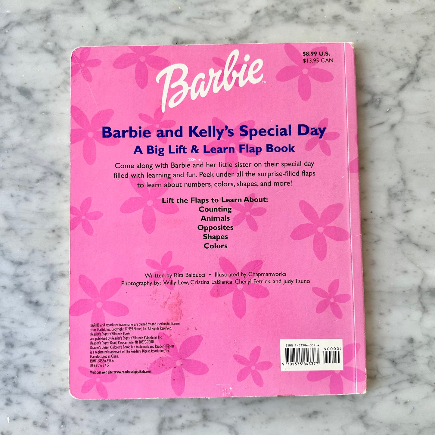 1999 Barbie & Kelly’s Special Day Lift Flap Book
