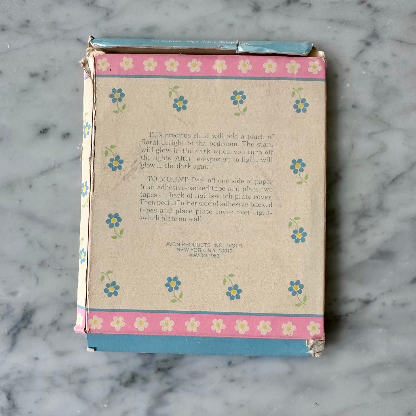 1983 Avon Little Blossom Glow-in-the-Dark Light Switch Plate