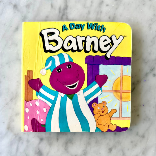 1994 A Day With Barney Board Book