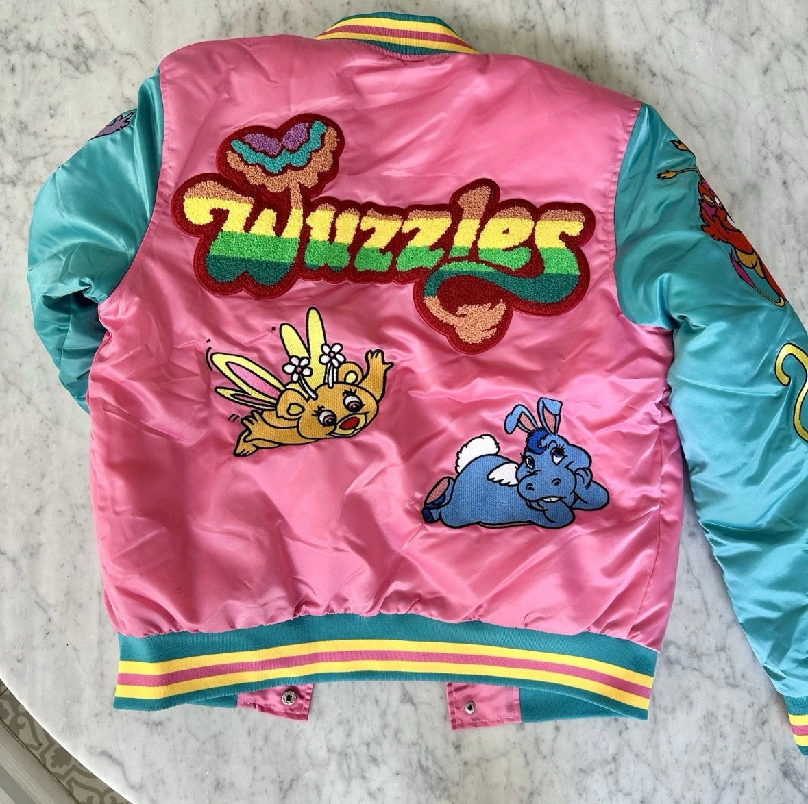 Bull Airs Wuzzles Premium Satin Bomber Jacket Size Small