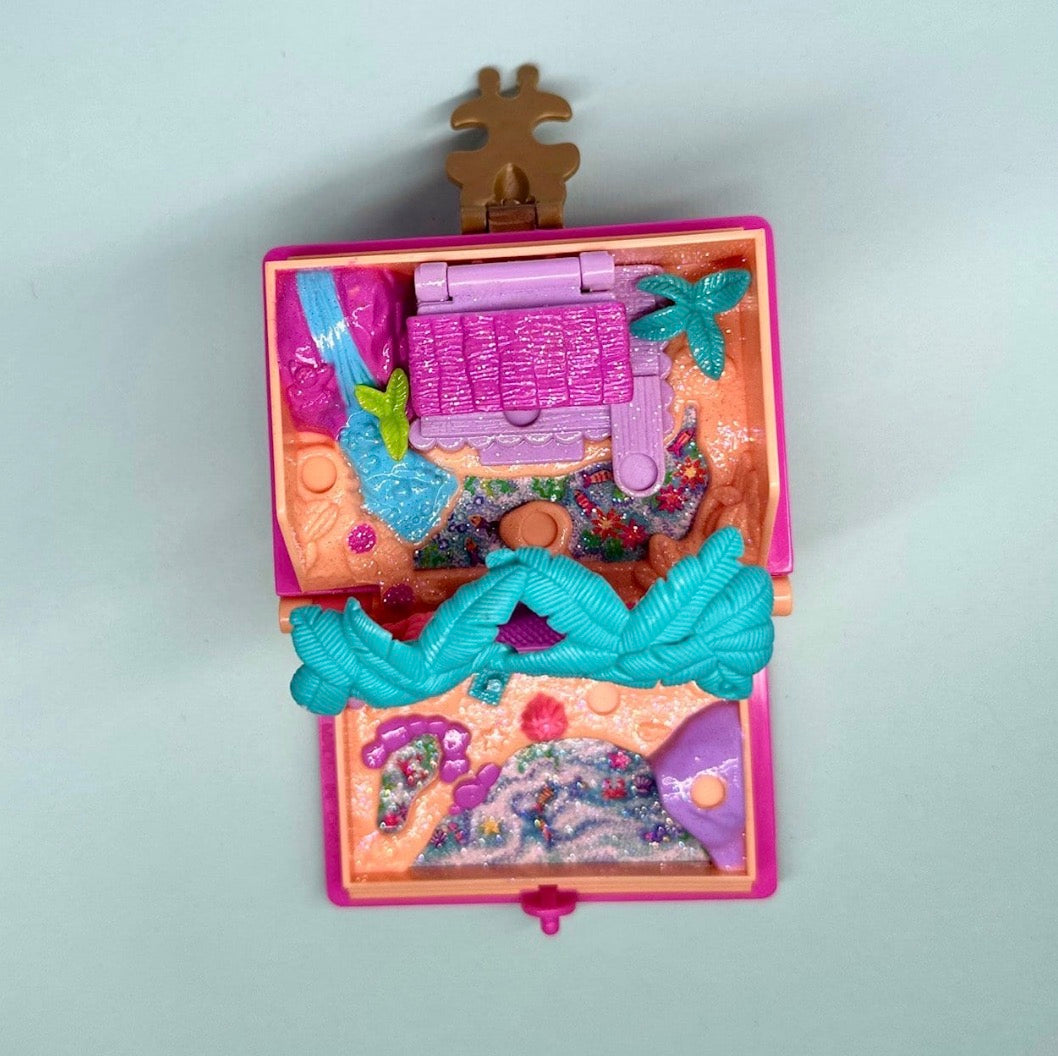 1995 Polly Pocket Glitter Island Tropical Paradise Enchanted Storybook 100% Complete
