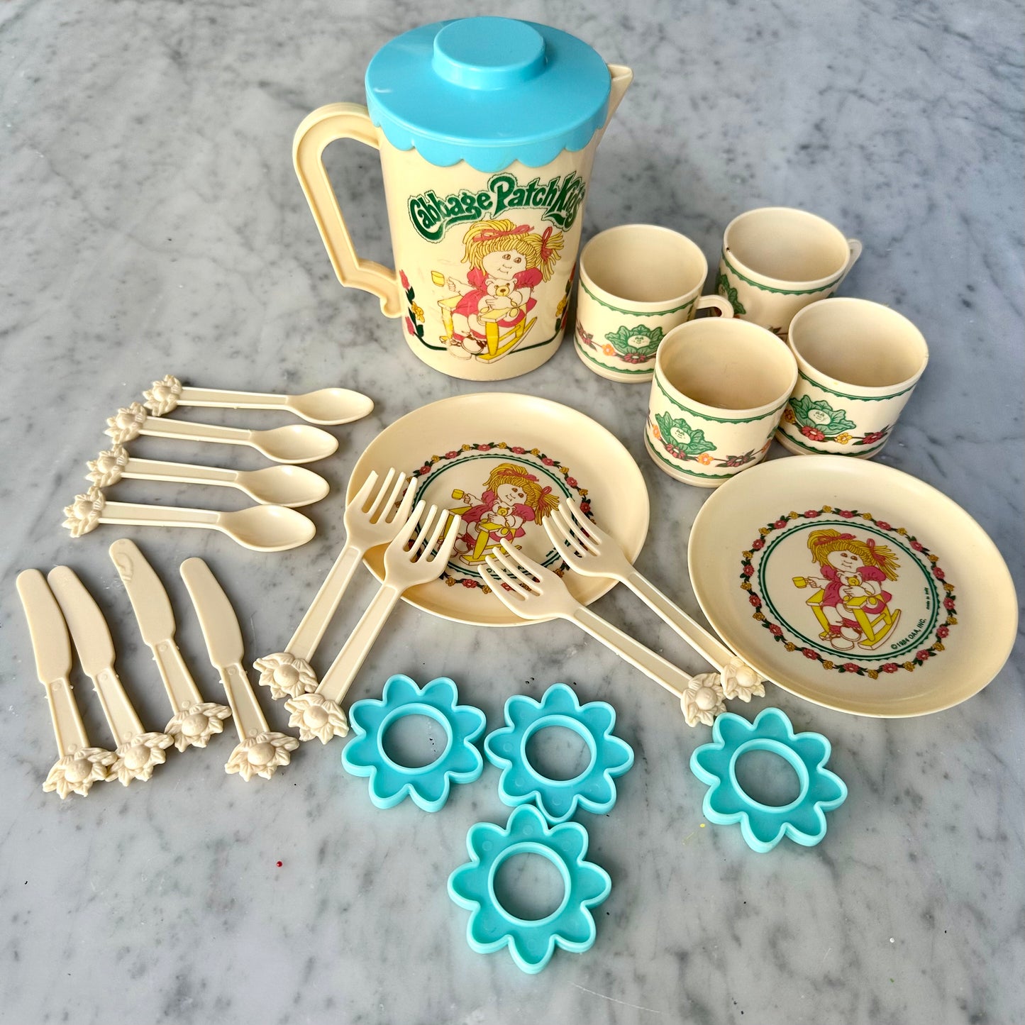 1984 Cabbage Patch Kids Dish Set