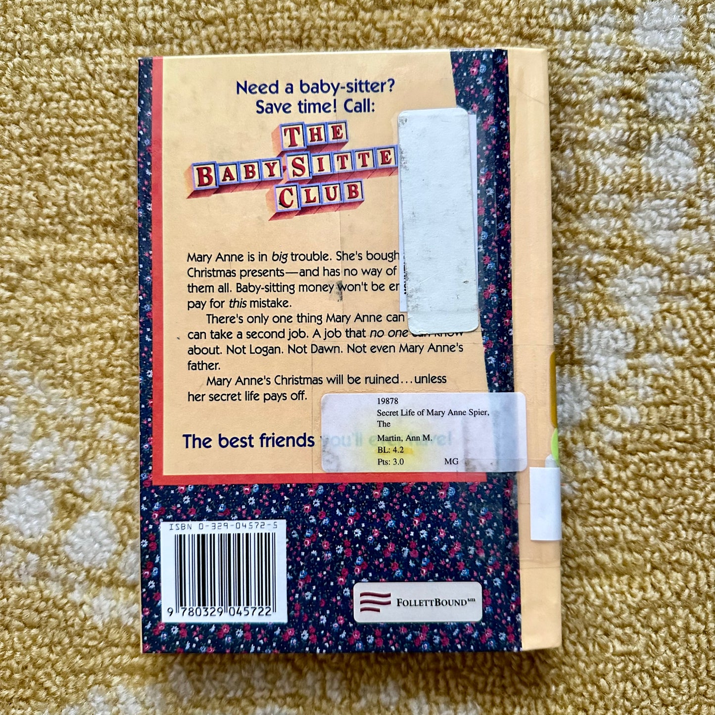 Vintage The Babysitters Club “The Secret Life of Mary Anne Spier ” Book