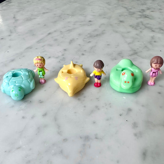1990 Polly Pocket Bathtime Soap  Dish Dolls