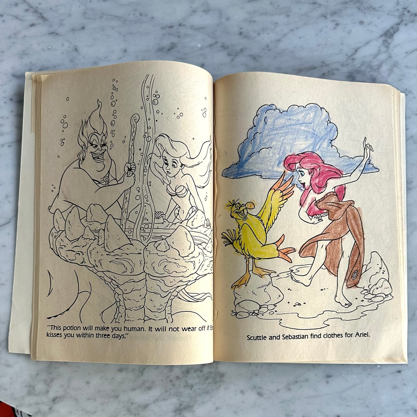 1989 Disney The Little Mermaid Coloring Book