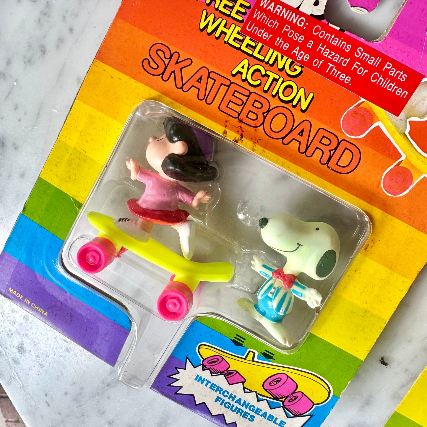 1985 Free Wheeling Action Snoopy Set of 4