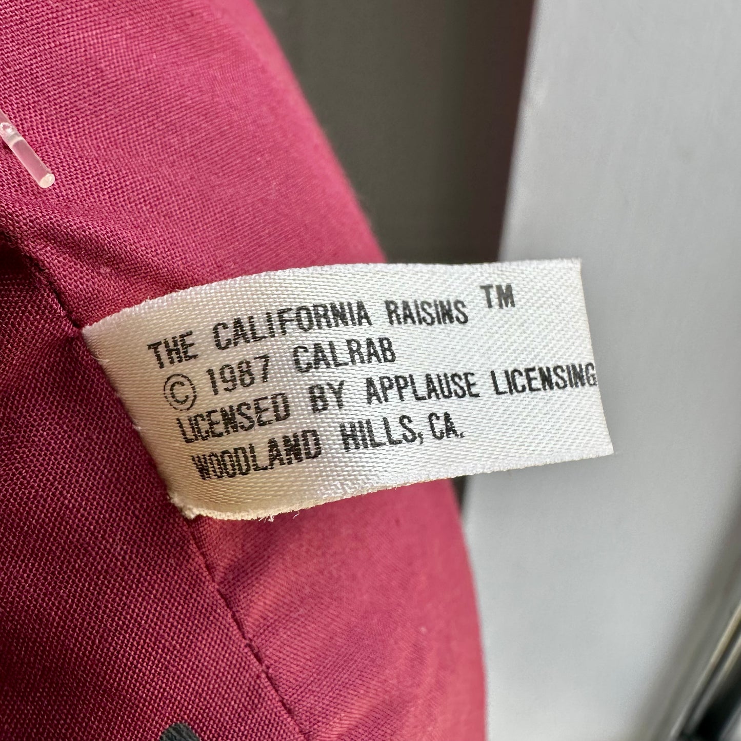 1987 California Raisins Pillow Person