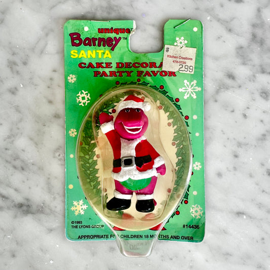 1993 Barney Santa Claus Cake Topper