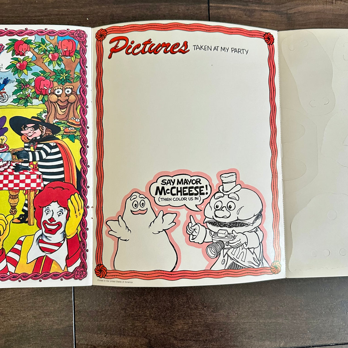 1983 McDonalds Birthday Book