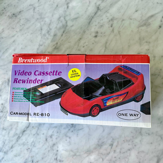 Vintage Brentwood Red Car VHS Rewinder