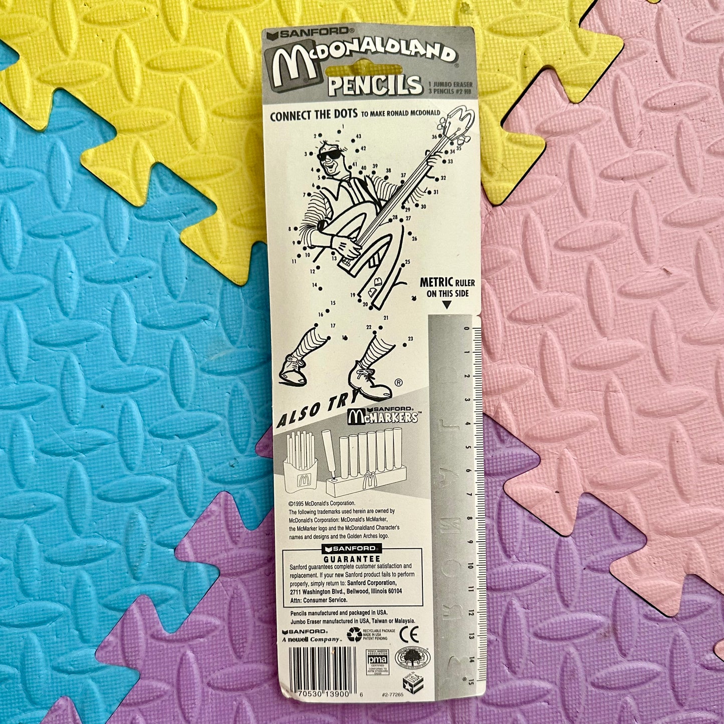 1995 McDonaldland Ronald McDonald Pencil and Eraser Set