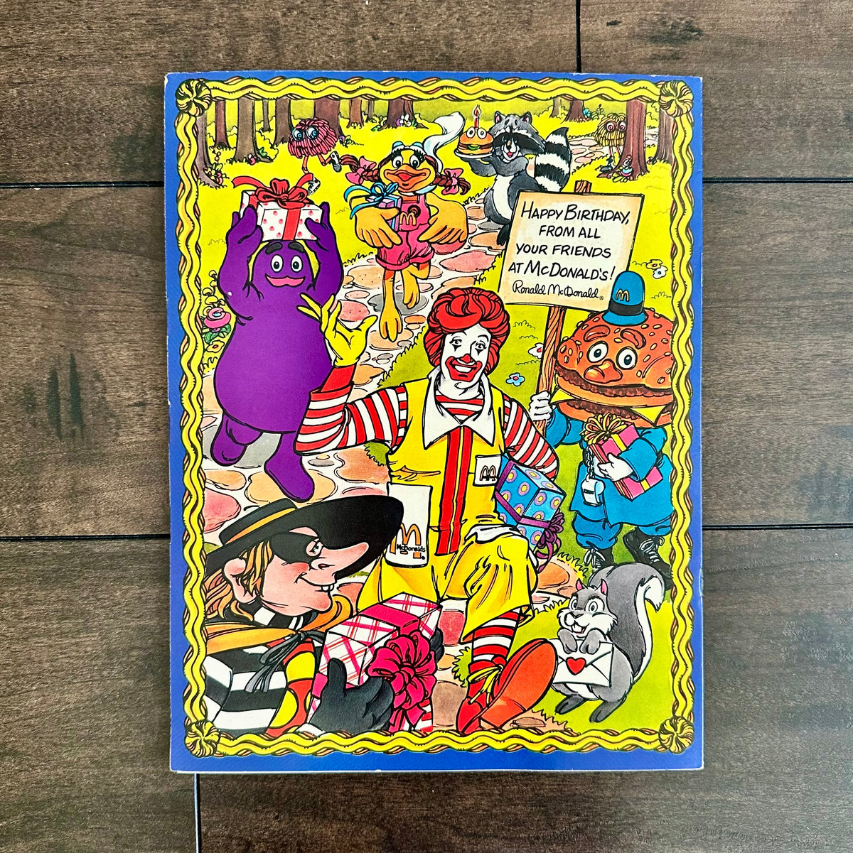 1983 McDonalds Birthday Book