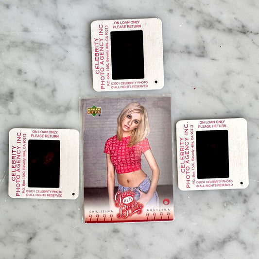 Y2K Christina Aguilera 35mm Slide and Card Lot