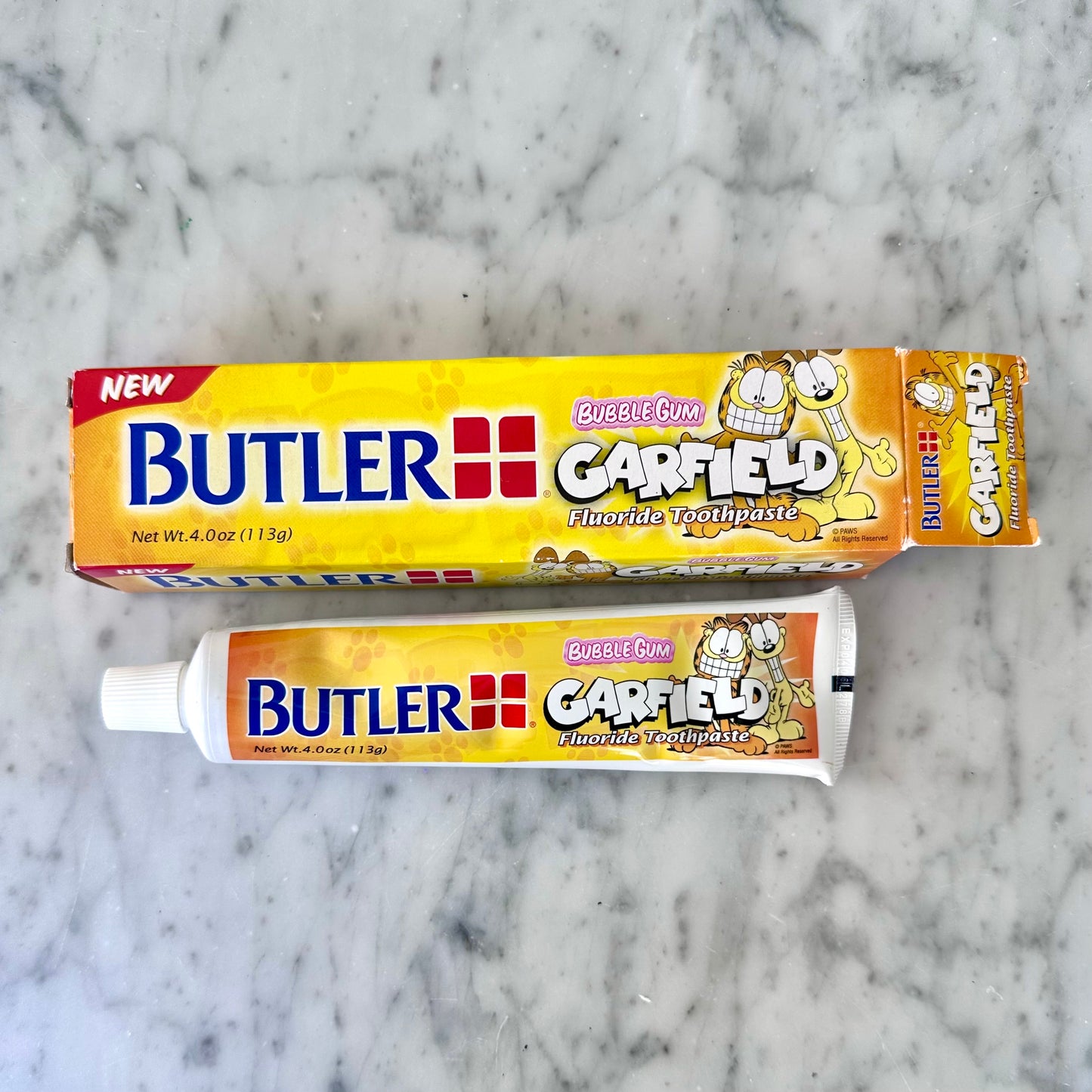 Vintage Butler Bubble Gum Garfield Toothpaste