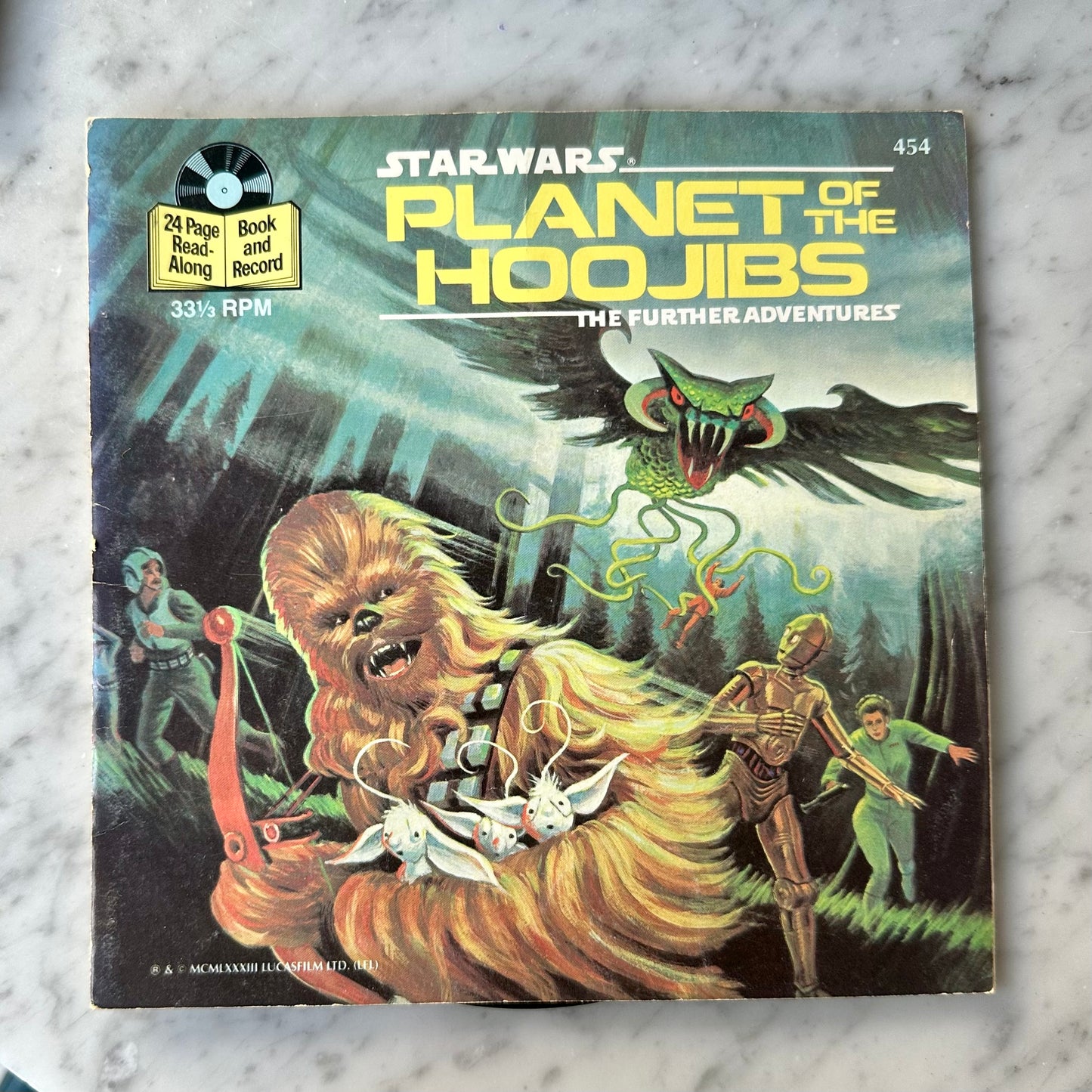 1983 Star Wars RECORD & BOOK "Planet of the Hoojibs"