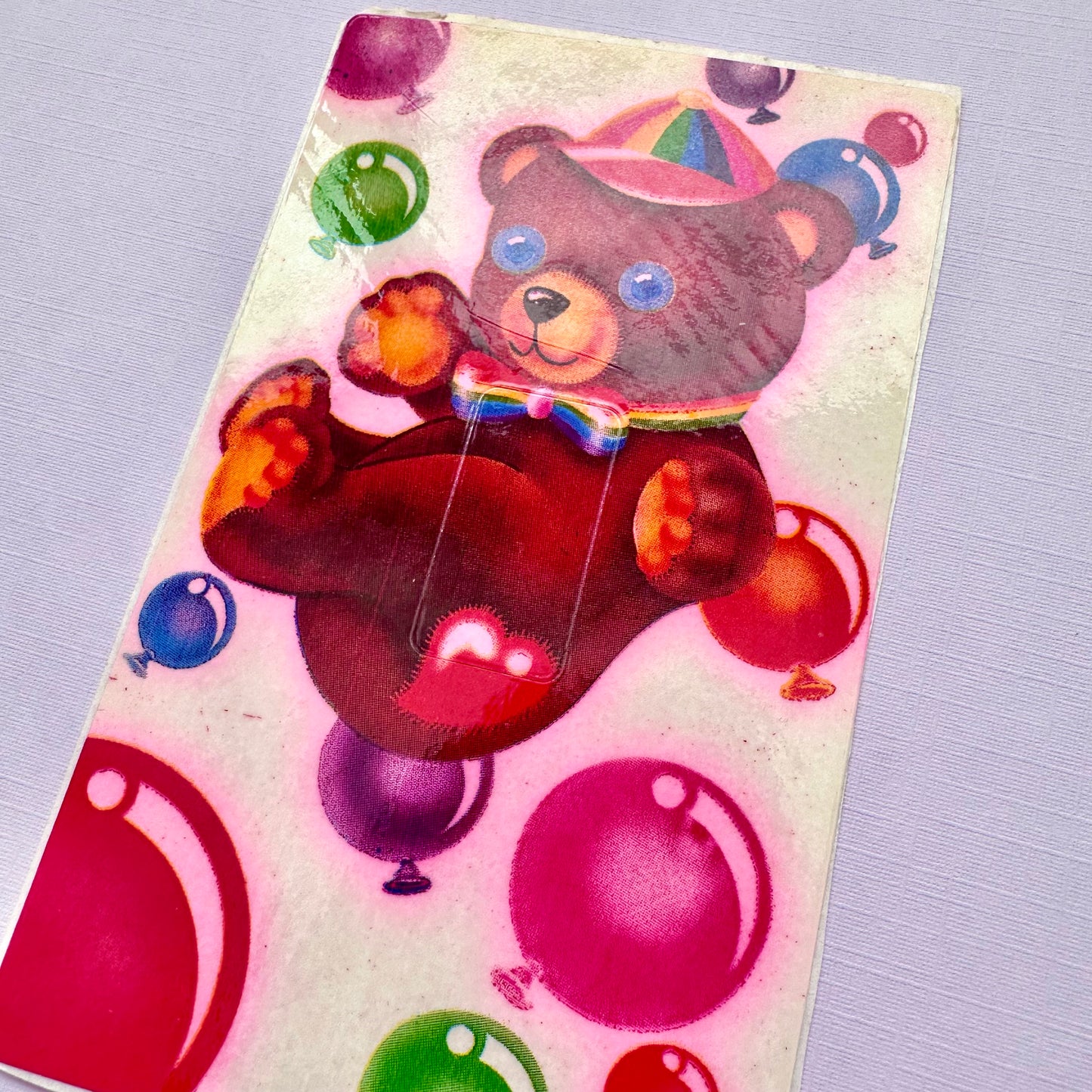 1983 Lisa Frank Teddy Bear Light Switch Cover Sticker