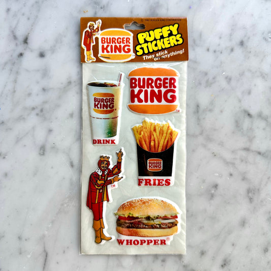 Vintage Burger King Puffy Stickers