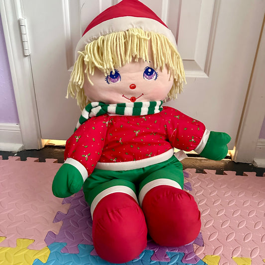 1987 Dolly Mine Christmas Plush Doll