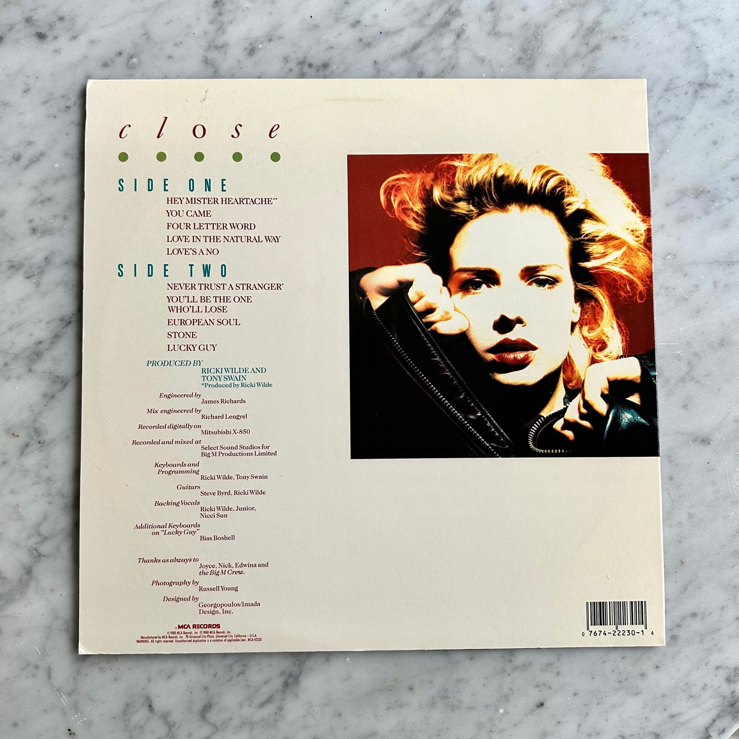 Kim Wilde “Close” Record