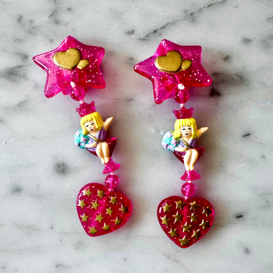 1993 Polly Pocket Beauty Pageant Clip On Earrings