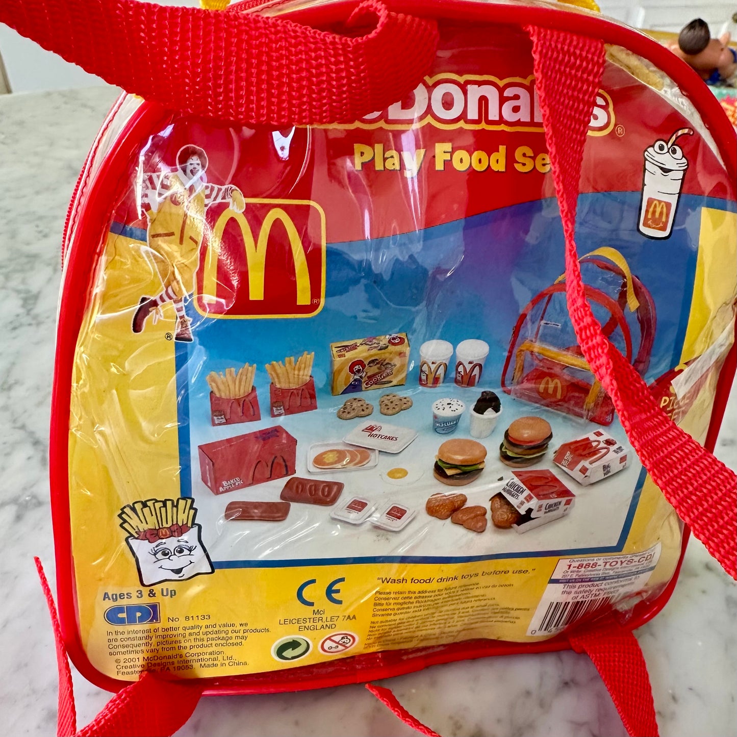 2001 McDonald’s Play Food Set Backpack