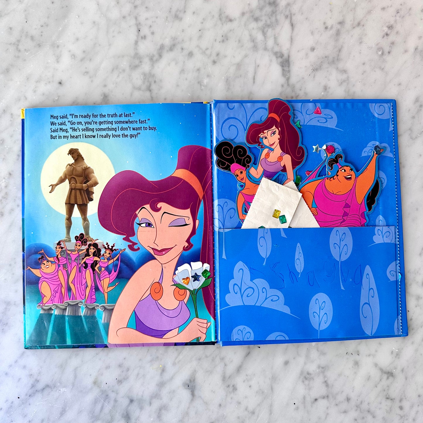 90’s Hercules “A Budding Romance” Paper Doll Book