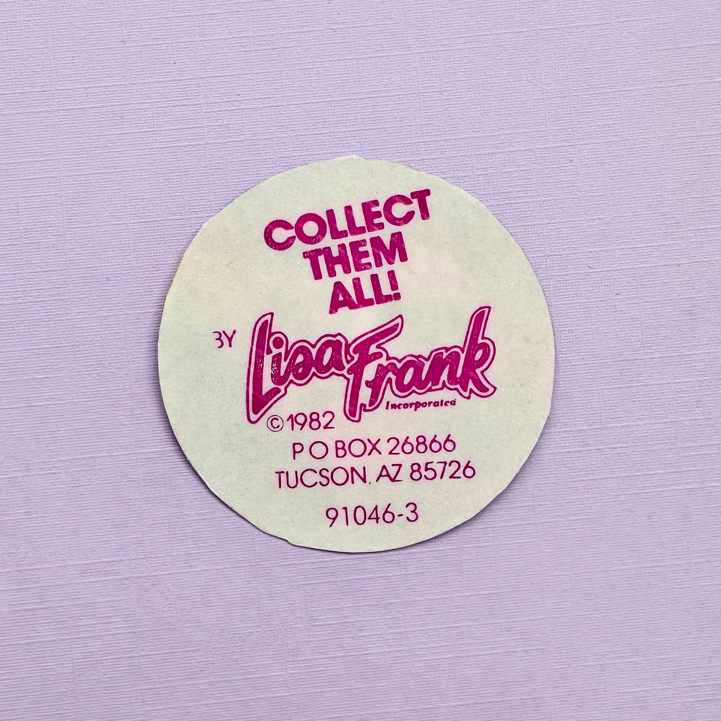 1982 Lisa Frank Unicorn Sticker
