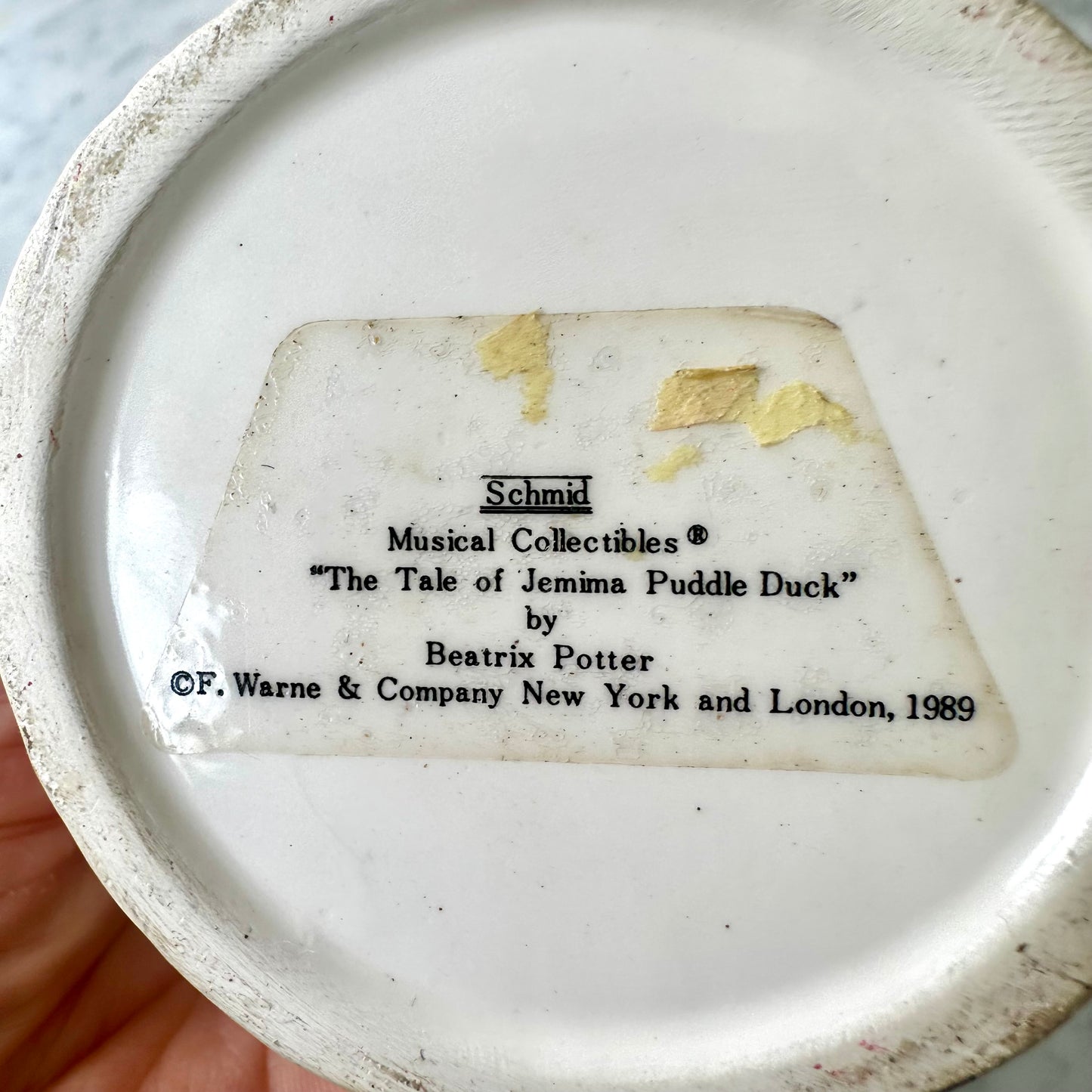 1989 Beatrix Potter Music Box
