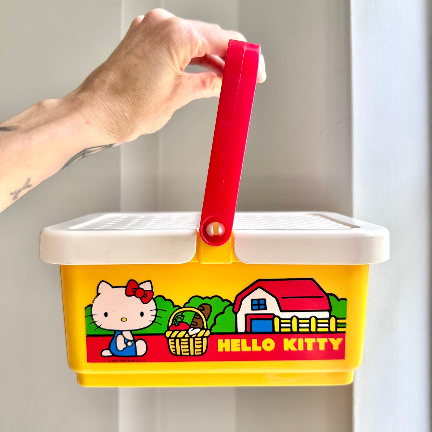 1983 Sanrio Hello Kitty Picnic Basket