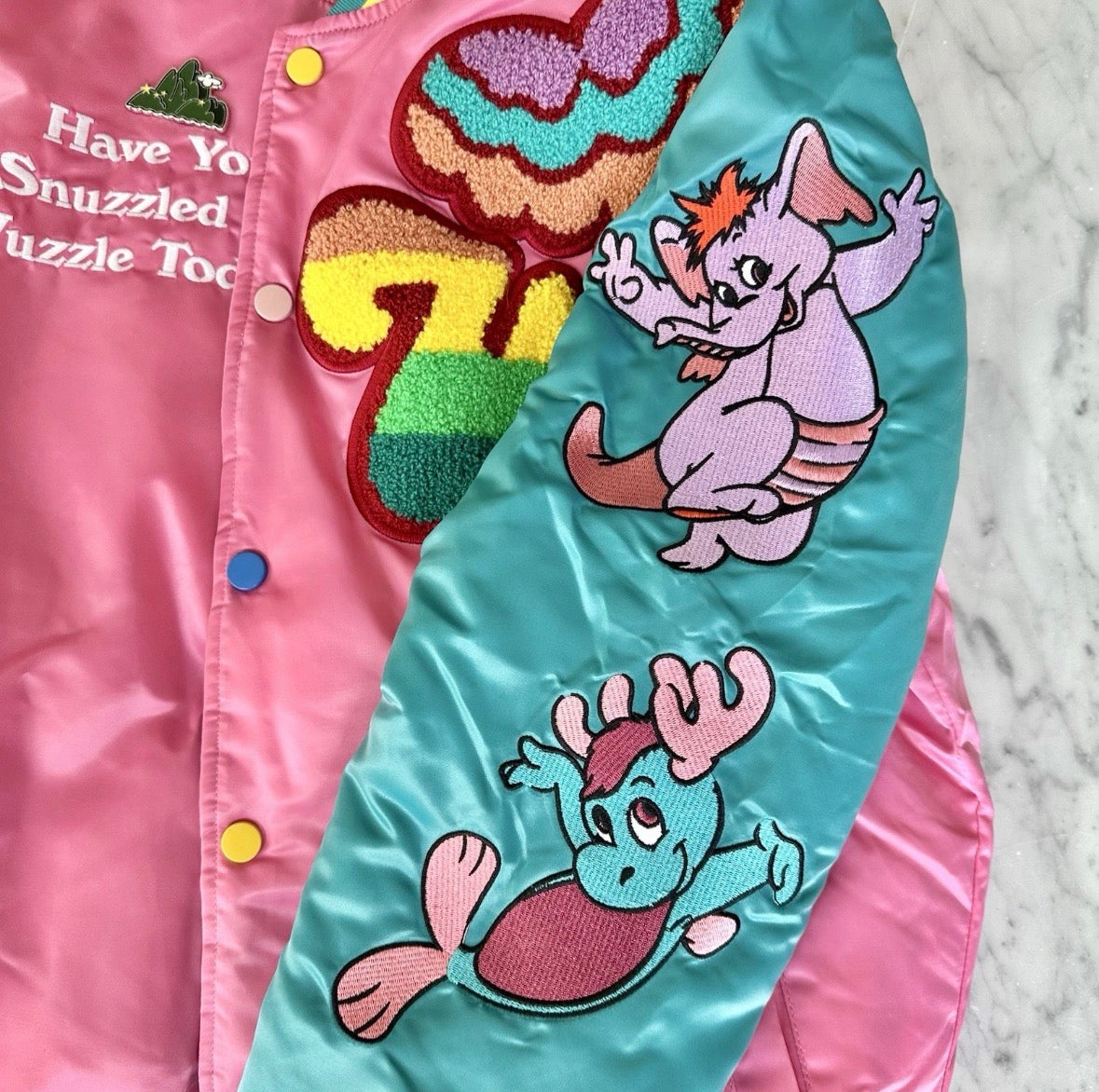 Bull Airs Wuzzles Premium Satin Bomber Jacket Size Small
