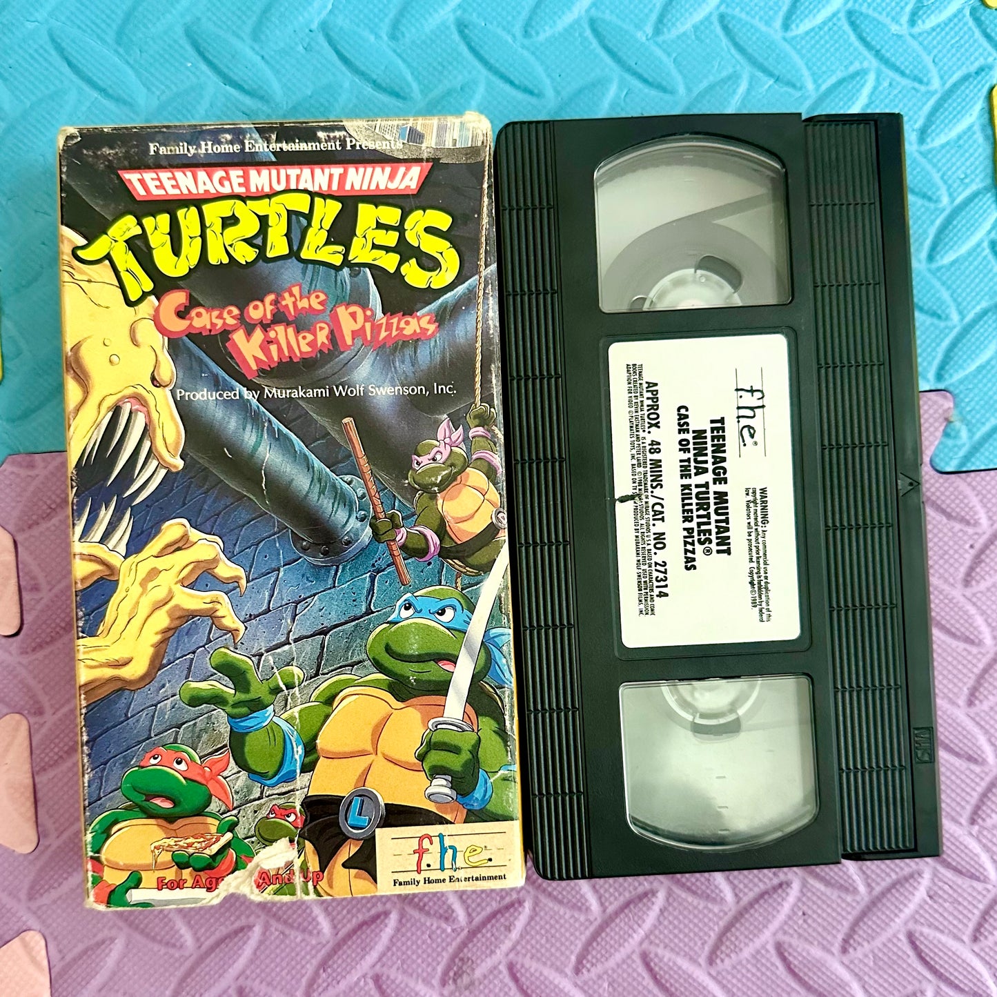 1989 TMNT “Case of the Killer Pizzas” VHS