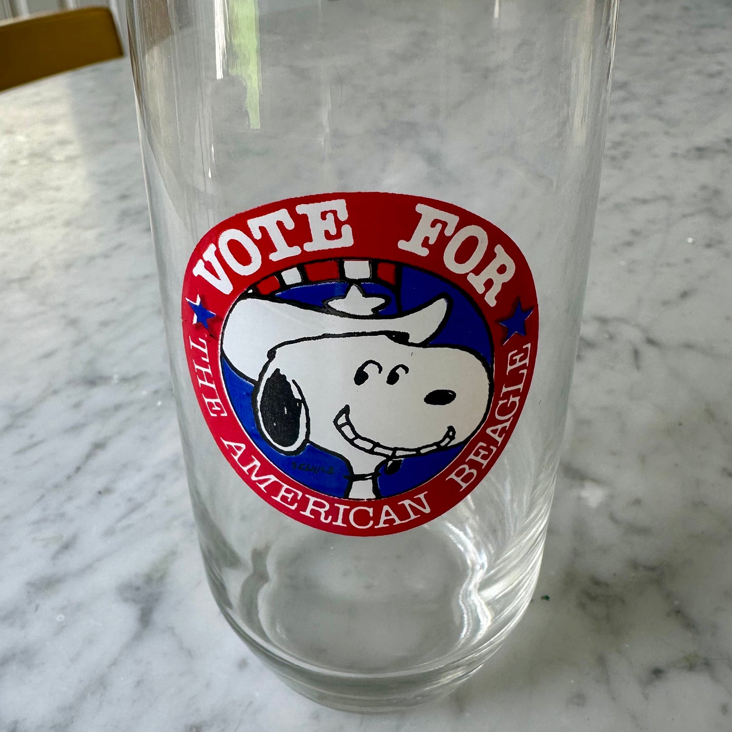 1958 Snoopy “Vote For The American Beagle” Drinking Glass
