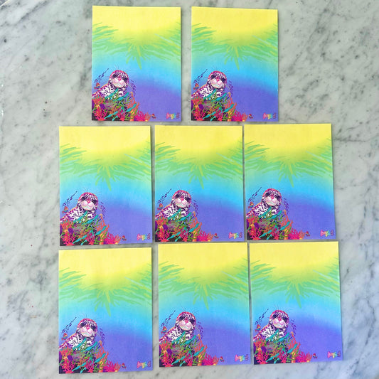 90’s Lisa Frank Rainbow Reef Skeeter Seal Stationary