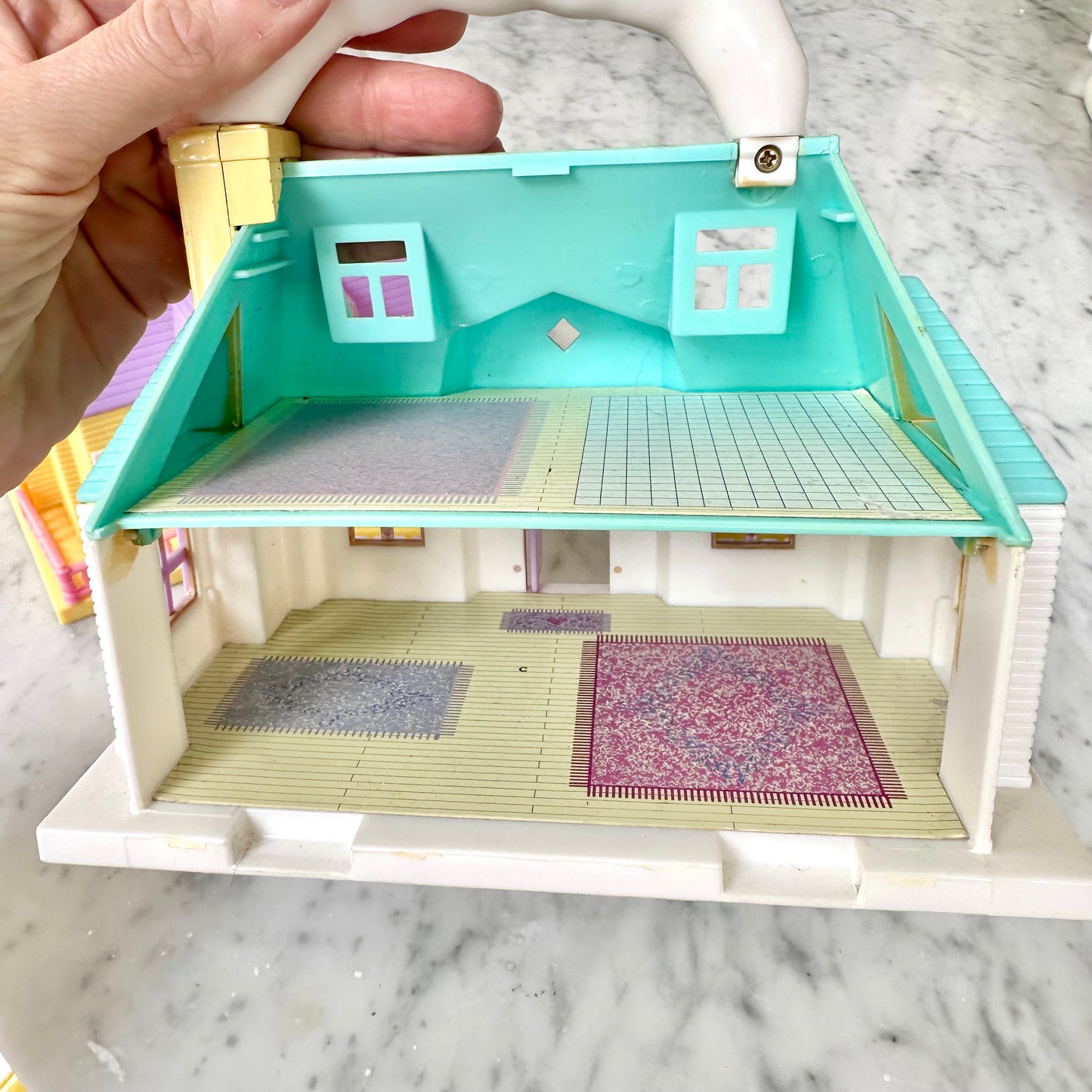 1990s Blue Box Tiny Dreams Carry-Along Mini Dollhouses