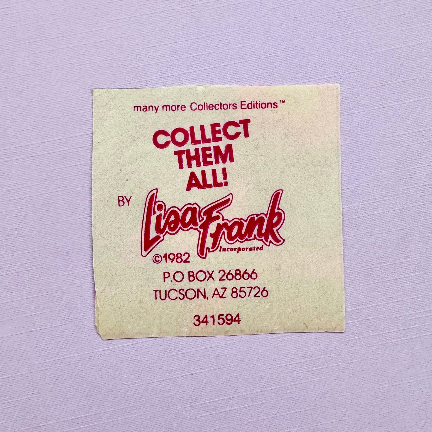 1982 Lisa Frank Bear Riding Unicorn Sticker