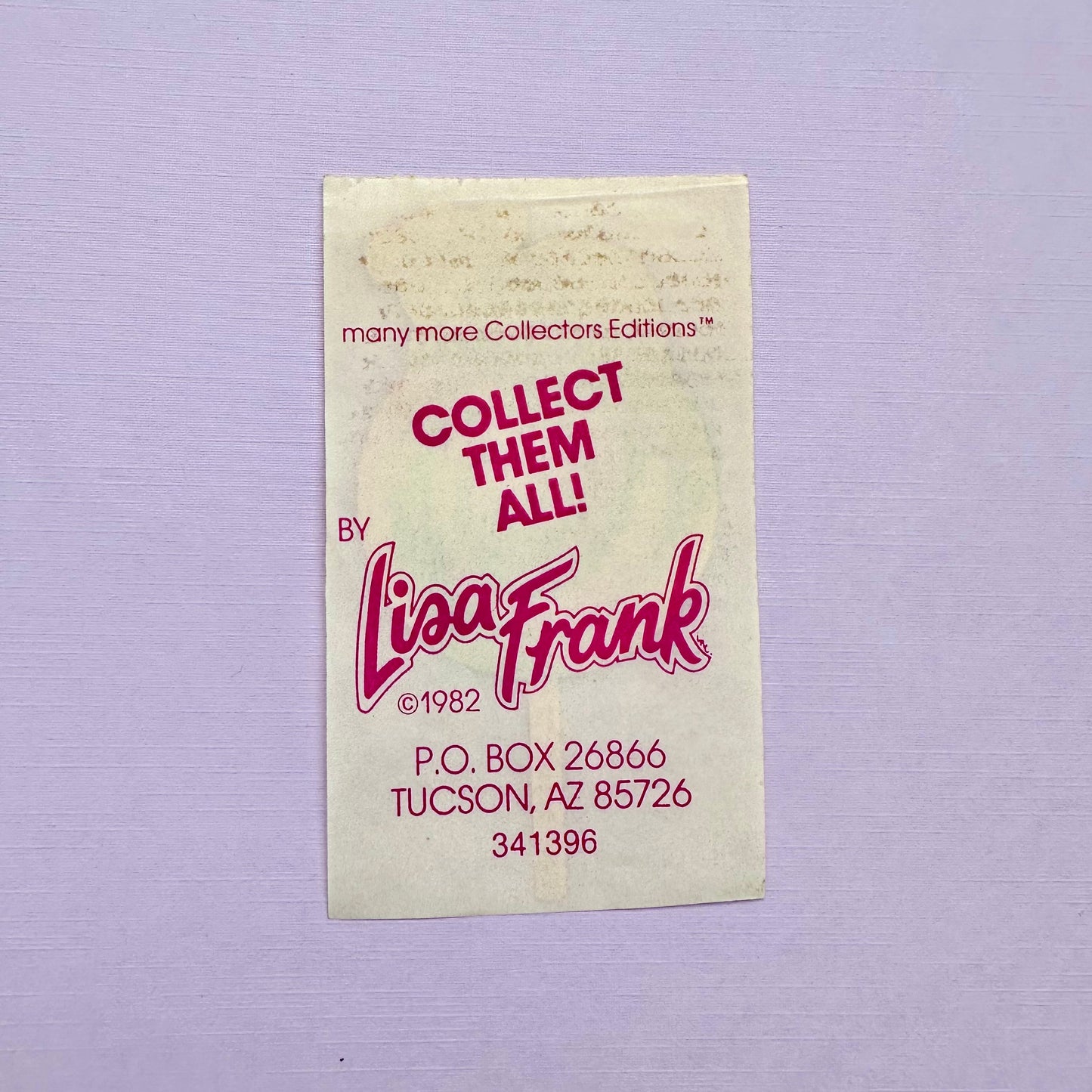 1982 Lisa Frank Lollipop Bear Sticker