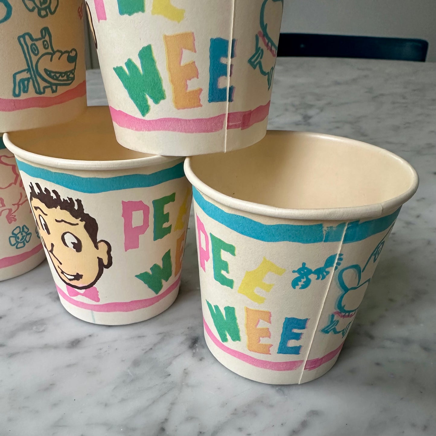 1987 Pee Wee Party Cups Set of 7